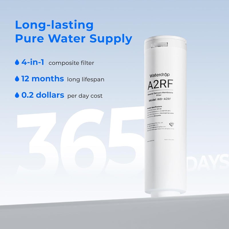 Waterdrop WD-A2RF Filter, Replacement for WD-A2 Countertop Reverse Osmosis System, 12-month Lifetime - Image 3